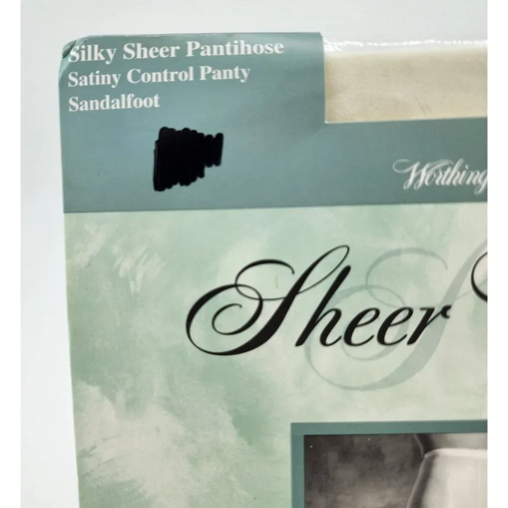 Worthington Sheer Caress Silky Sheer Control Top Sandalfoot Pantyhose‎ Bone Long